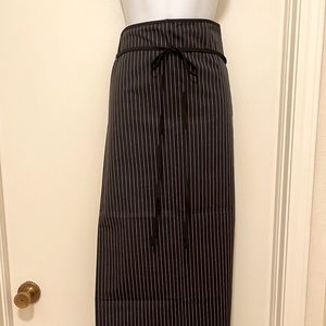 NEW 6 Waist Aprons Black Pinstripe 35” Unisex